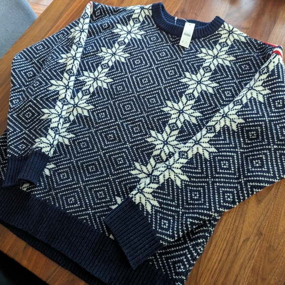 NWT JCrew Lambswool Jacquard Nordic Ski Sweater - Size M - Picture 9 of 13